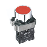 Metal Push Button Switch Flat Head 1 Normally-Open